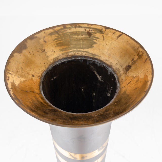 Brass and Metal Planters, 1930s, Set of 2 For Sale - Image 9 of 13