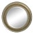 Large Round Silver Finish Beveled Glass Mirror For Sale