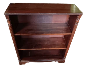 Vintage Mahogany 3 Shelves Book Case Traditional Design