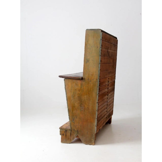 Antique Farmhouse Grain Bin Storage Chest For Sale - Image 6 of 13