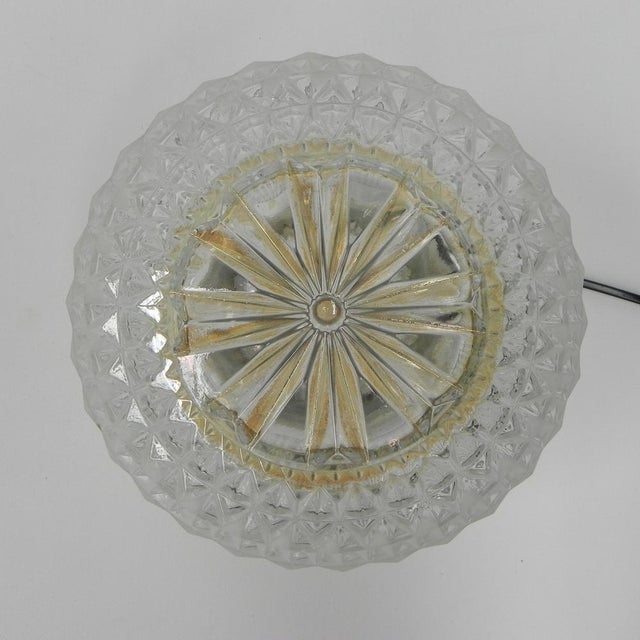 1960s Vintage Ceiling Lamp with Glass Shade, 1960s For Sale - Image 5 of 12