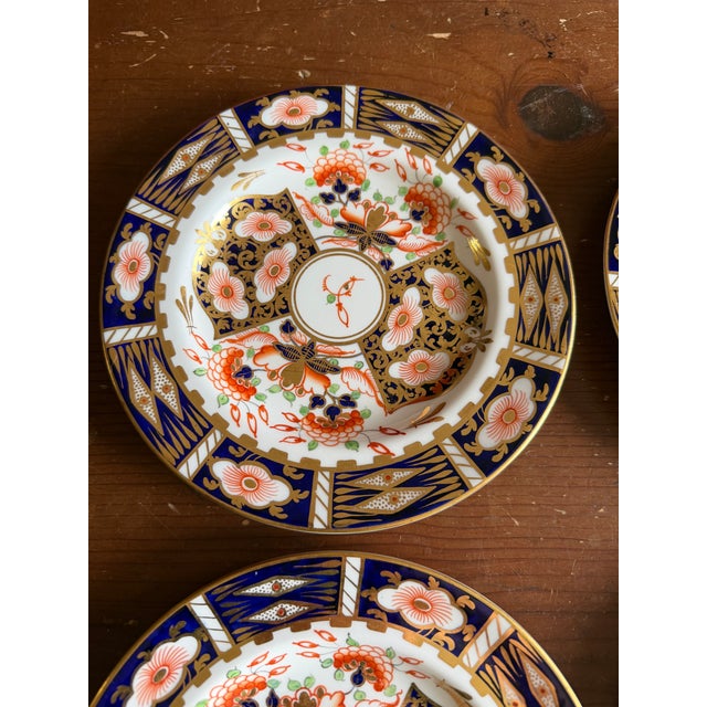 A Super Fine Set of 6 Royal Crown Derby Imari Pattern Dessert Plates by Stevenson & Hancock, Circa 1860's For Sale - Image 6 of 17