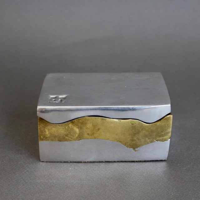 Brutalist Aluminium and Brass Box by David Marshall, 1980s For Sale - Image 15 of 16
