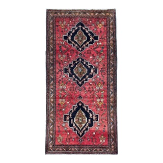 Antique Persian Meshkin Hand-Knotted Runner 5'1" X 12'8" For Sale