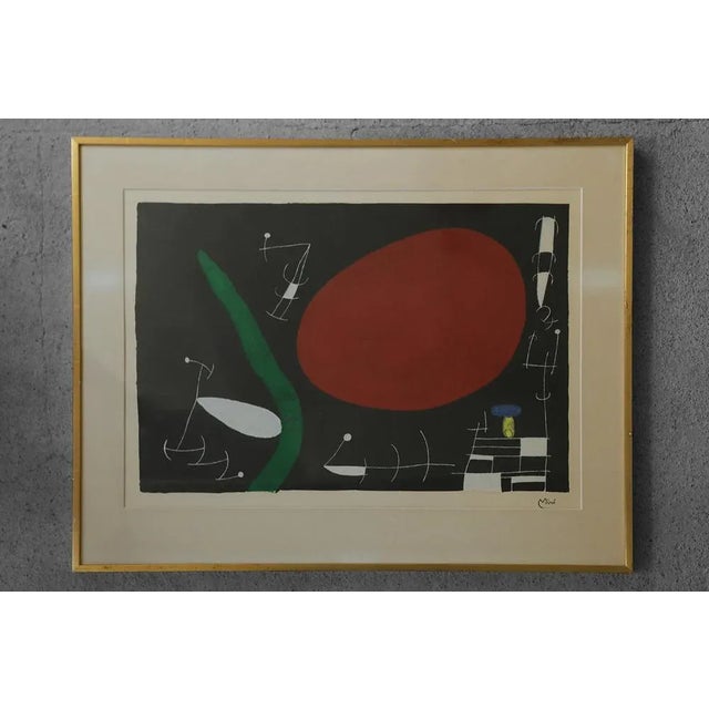 Joan Miro, Sun and Sparks, 1960s, Color Lithograph, Framed For Sale - Image 6 of 6