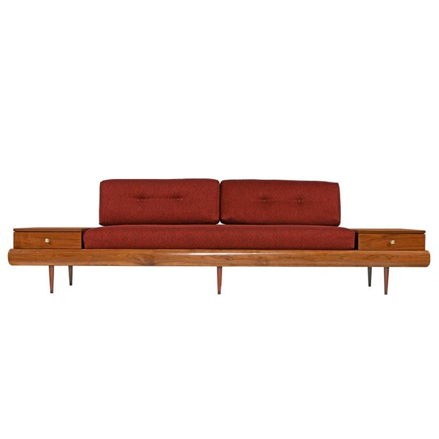 At well over 9 feet long (112″), this Adrian Pearsall style sofa appears to be soaring like a B-2 bomber with built-in,...