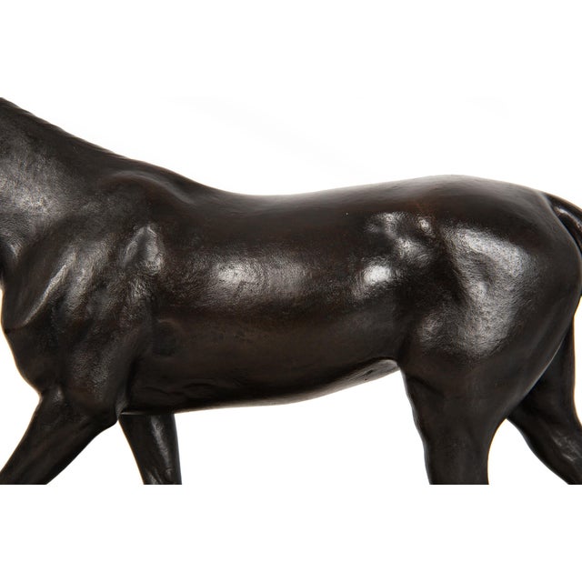 French Antique Bronze Sculpture of Racehorse by Francois Peyrol Ca. 1910 For Sale - Image 10 of 18