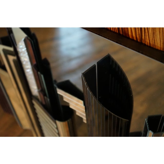Silver 1990s Grand Scale Mirrored Chicago Skyline Sculpture by Harvard Reflections For Sale - Image 8 of 12