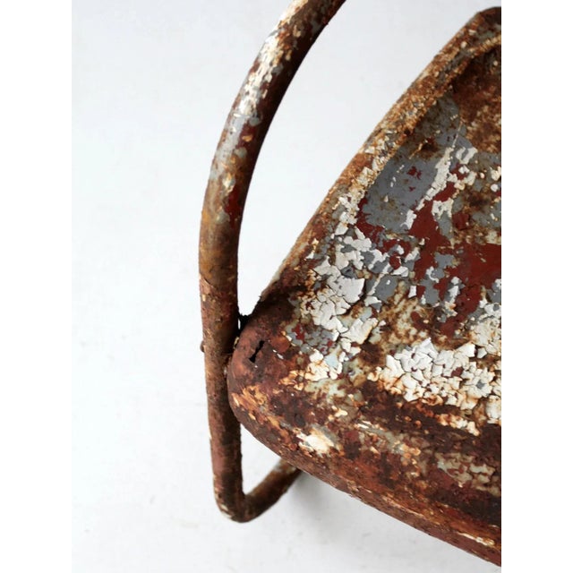 Brown Mid-Century Metal Patio Chairs Set of 2 For Sale - Image 8 of 11