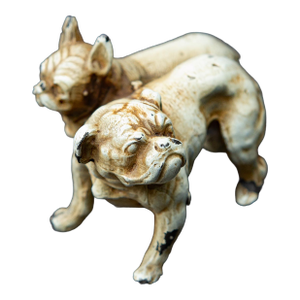 Austrian Cold Painted Bronze English and French Bulldog Antique Dog Figure