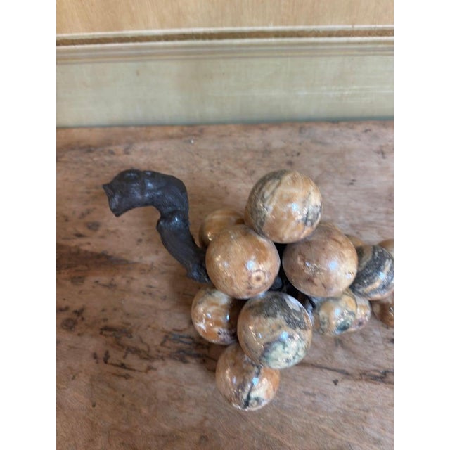 Mid-Century Modern Large Vintage Italian Alabaster Grape Cluster Sculpture For Sale - Image 3 of 11