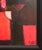 Plastic David Adickes "Red and Black Cubist with White" Modern Red-Toned Abstract Geometric Painting, 20th Century For Sale - Image 7 of 10