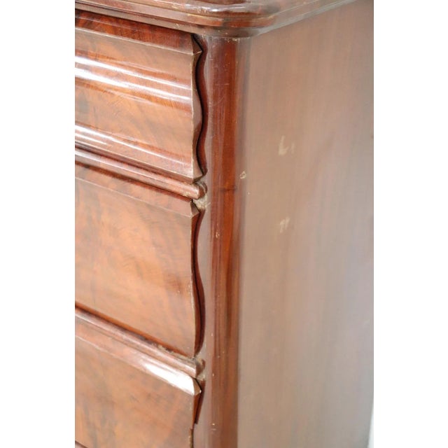 Antique Mahogany Tall Chest of Drawers, 1850s For Sale - Image 14 of 16