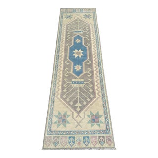 Afghan Kars Style Wool Runner – 2.6′ X 9′ For Sale