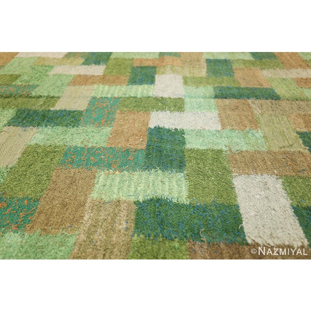 Nazmiyal Collection Vintage Geometric Swedish Rug by Ingrid Hellman Knafve For Sale - Image 4 of 8