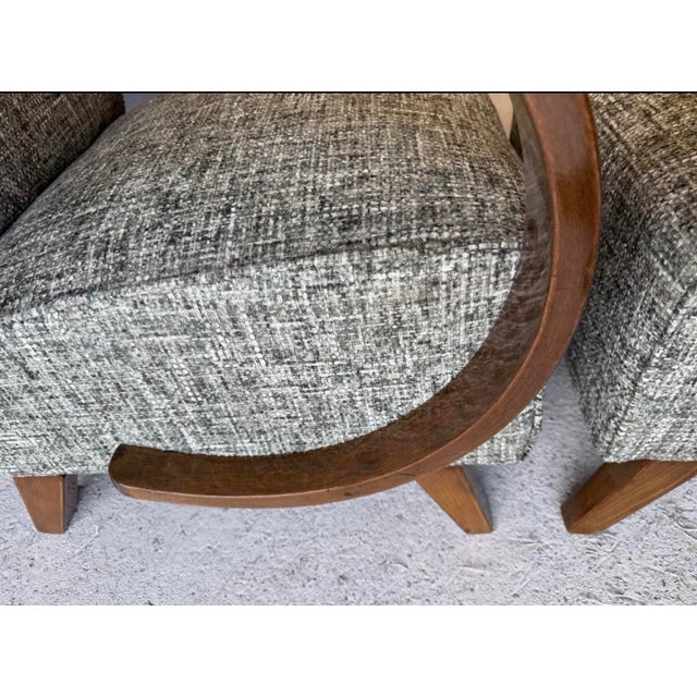 Green Art Deco Lounge Chairs by Jindrich Halabala, Set of 2 For Sale - Image 8 of 18