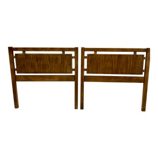 Dixie Campaign Style Twin Headboards - A Pair For Sale