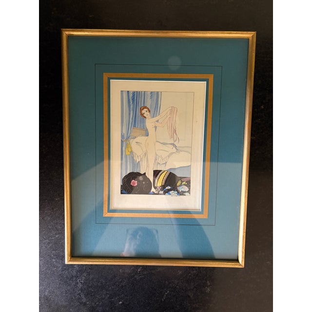 Umberto Brunelleschi Art Deco Nude “Nude Amid Pillows” c.1920s – Framed French Book Illustration For Sale - Image 9 of 11