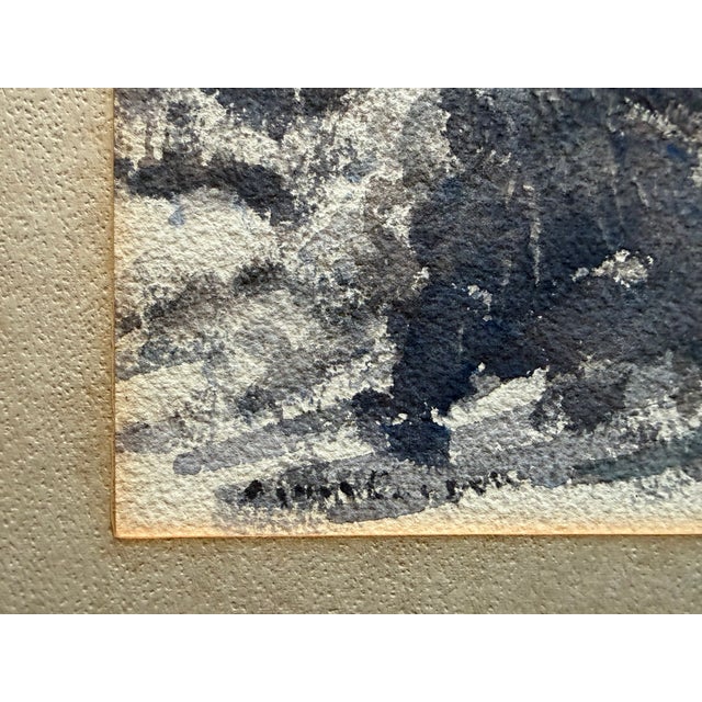 Mid-Century Modern 1940s Modern Impressionist Winter Landscape Painting Signed For Sale - Image 3 of 15