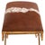 Gilt Iron Bench Upholstered in New Cowhide. Contemporary. For Sale - Image 4 of 7