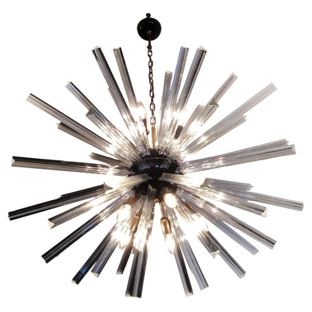Sputnik Light with 50 Clear Glass Prisms from Justfurnituress SRL For Sale - Image 10 of 10