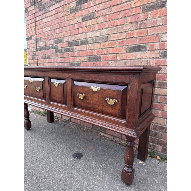 18th Century English Oak Dresser Base For Sale - Image 9 of 12