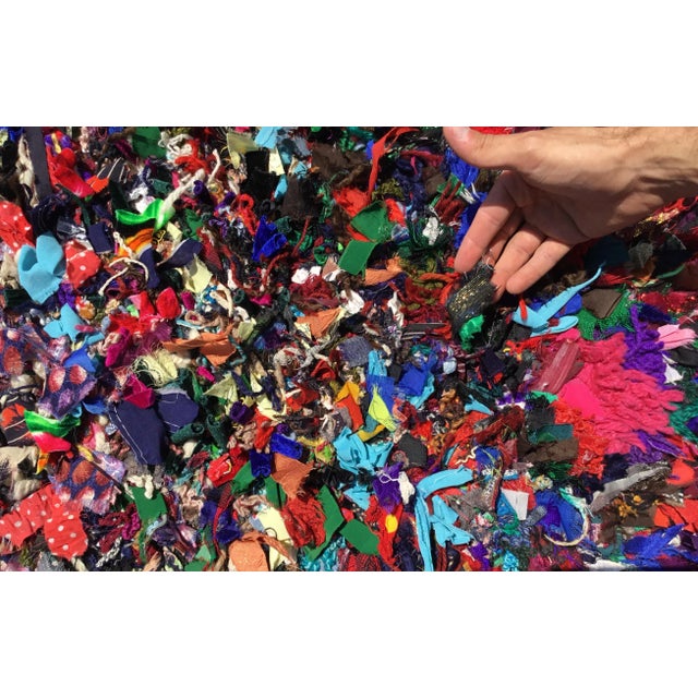 Children's Vintage Handmade Shaggy Rug - 27" X 51" For Sale - Image 3 of 9