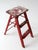 Vintage Red Wooden Step Ladder For Sale - Image 14 of 16