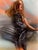 Capturing Serenity by Michelle Jader | Oil On 3 Acrylic Panels of a woman dancing gracefully For Sale