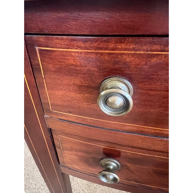 Mid 1800's Mahogany 2 Drawer Stand With Inlay Detail For Sale - Image 11 of 11