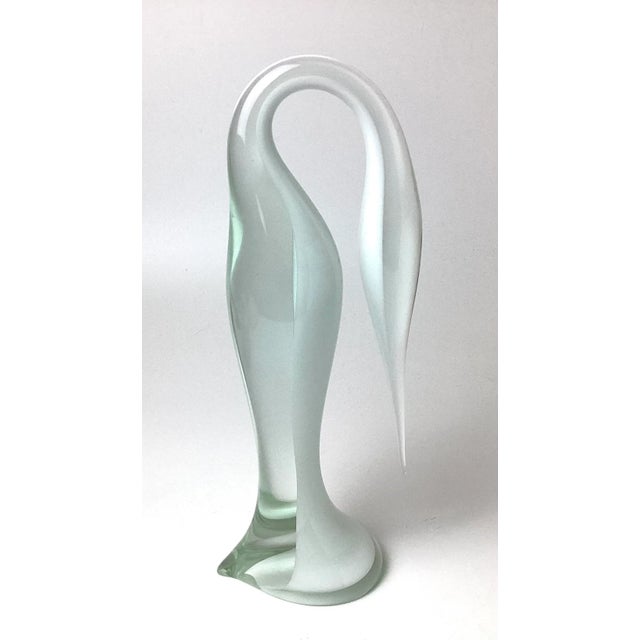 Mid 20th Century Mid 20th Century Renata Anatra Murano Art Glass Stylized Bird Figurine Signed For Sale - Image 5 of 9