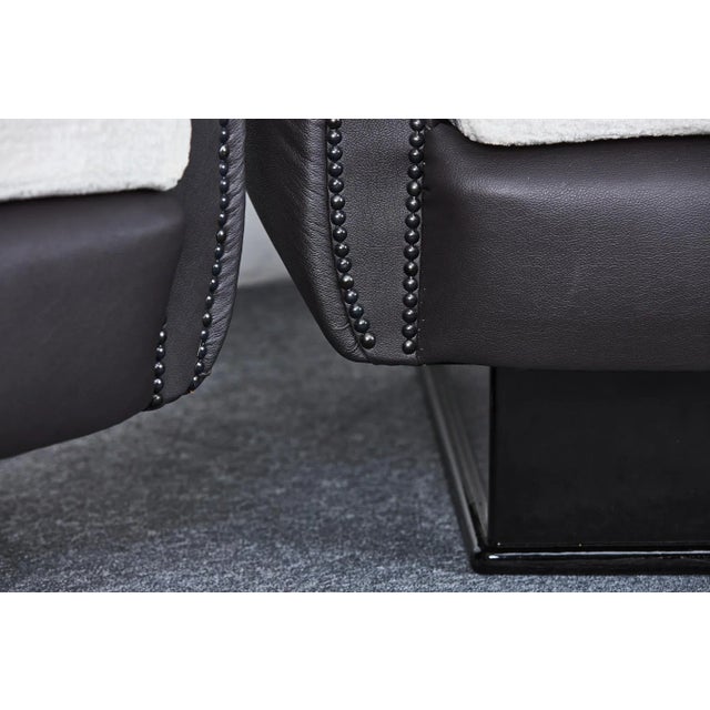 Art Deco Club Chairs with High Gloss Black Bases, 1940s, Set of 2 For Sale - Image 9 of 18