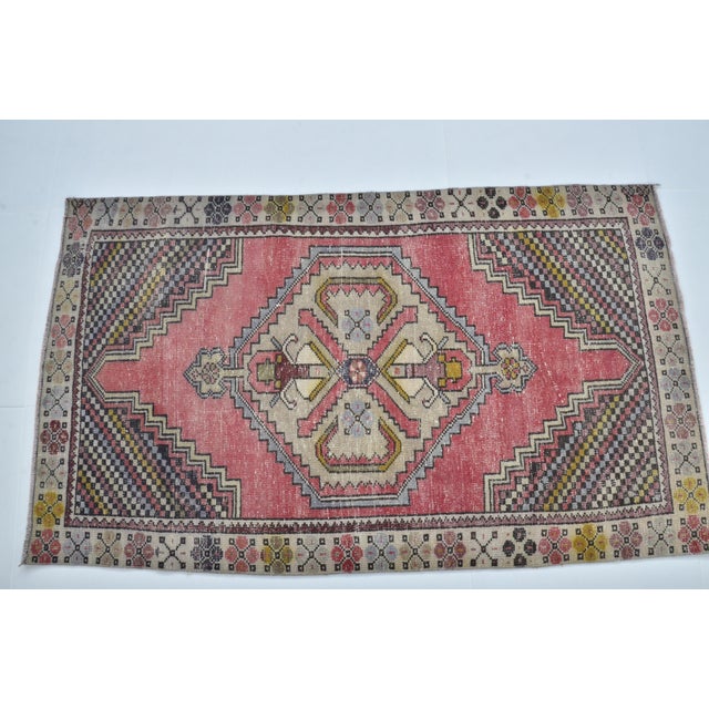 Anatolian Vintage Geometric Carpet For Sale - Image 9 of 10