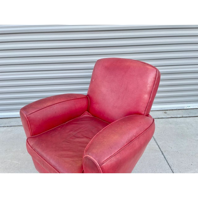Vintage Leather Lounge Chairs & Ottoman Set, 3 Pieces For Sale - Image 11 of 13