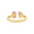 1.16ct Pink Sapphire Toi Et Moi Open Ring Size 6.5 in 14k Gold For Sale - Image 10 of 15