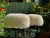 Delightful faux-sheep stool / single ottoman made to order in Los Angeles by Everage Design Workshop. Sturdy framework...