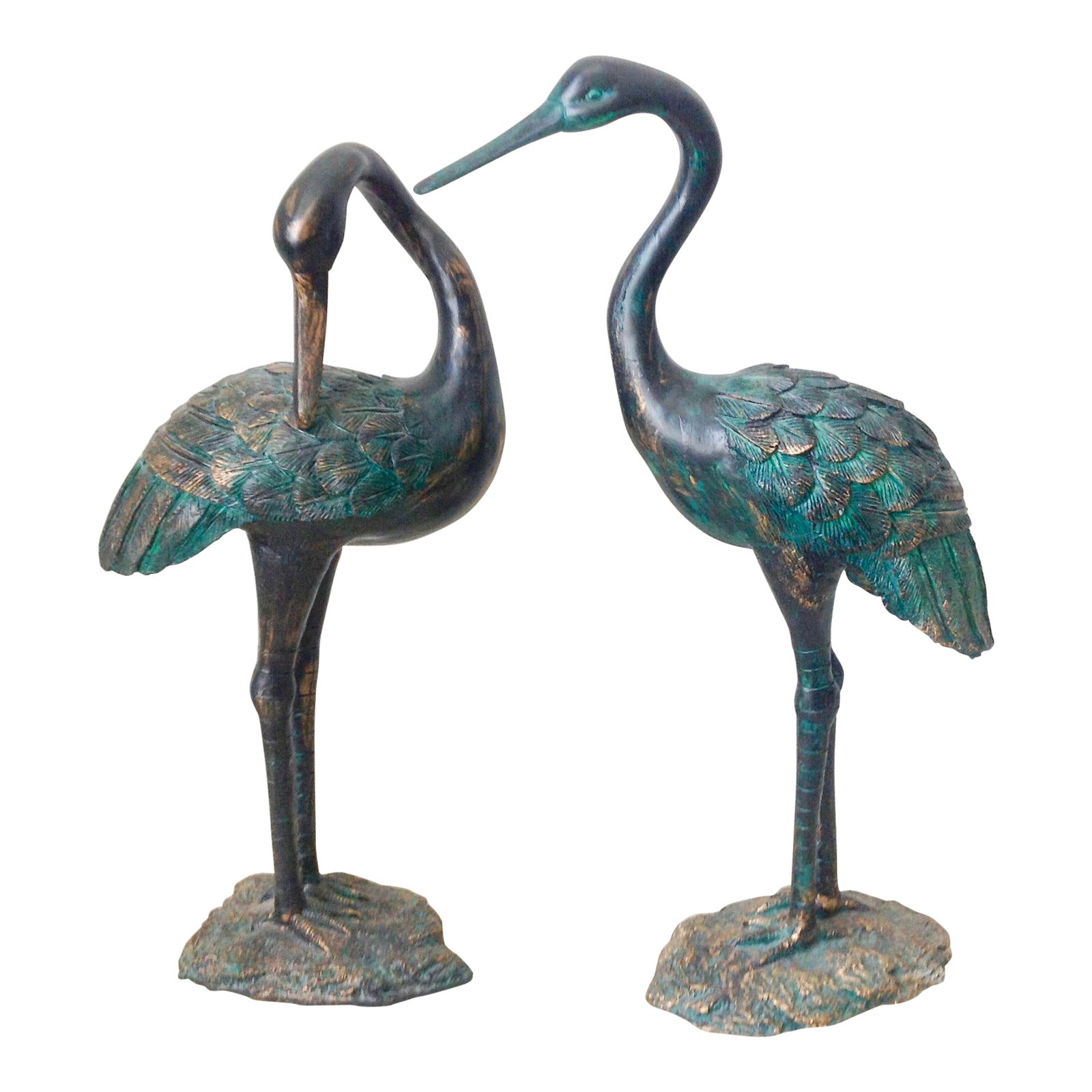 Crane Birds Statues Set of 2 Chairish