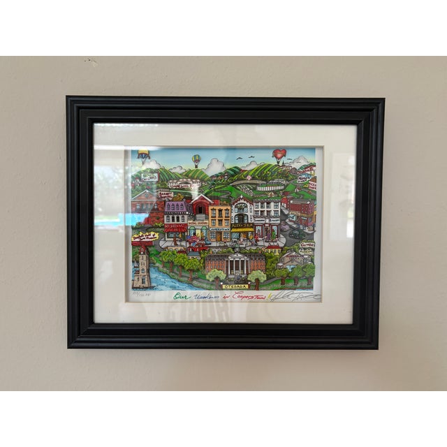 Late 20th Century Charles Fazzino "Our Weekend in Cooperstown" Signed Artist Proof Framed Limited Edition Serigraph For Sale - Image 9 of 11