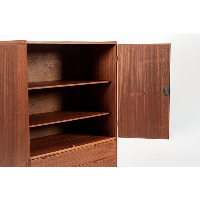 1960s Mid Century Danish Teak Wood Storage or Bar Cabinet For Sale - Image 5 of 12