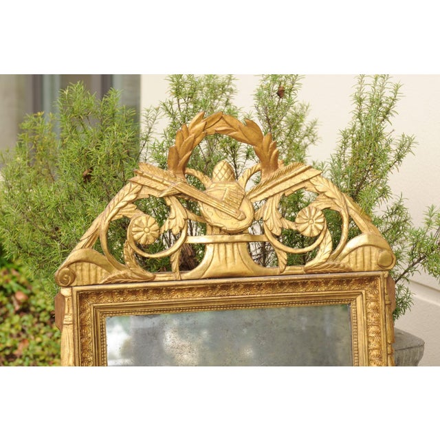 French Louis XVI Late 18th Century Giltwood Mirror with Liberal Arts Motifs For Sale In Atlanta - Image 6 of 11