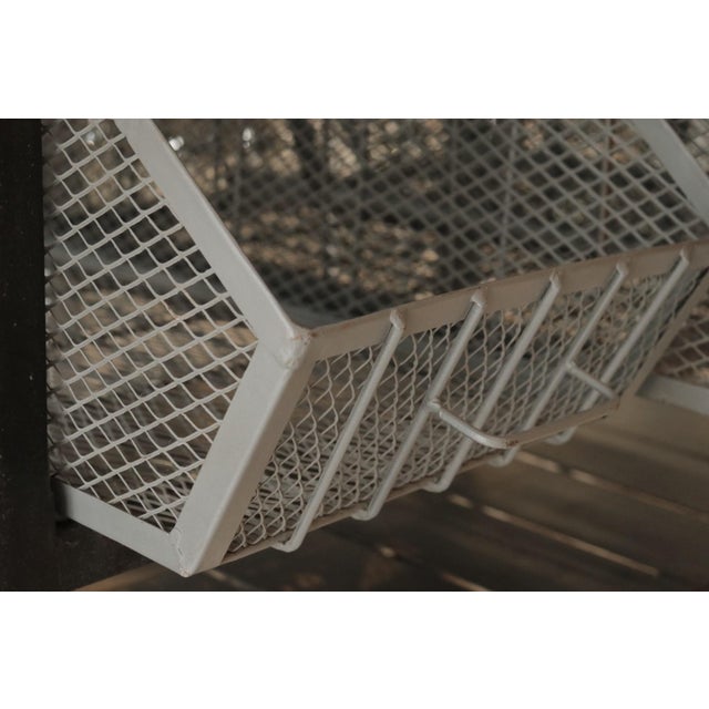 Wood Industrial Rolling Steel Cart For Sale - Image 7 of 9