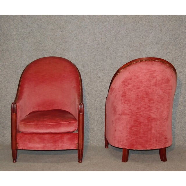 Set of Armchairs by René Joubert & Philippe Petit for DIM, 1920s For Sale - Image 4 of 10