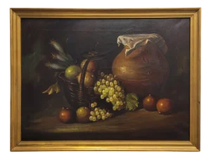 J. Hernández, Still Life of Fruits, 20th Century, Oil on Canvas