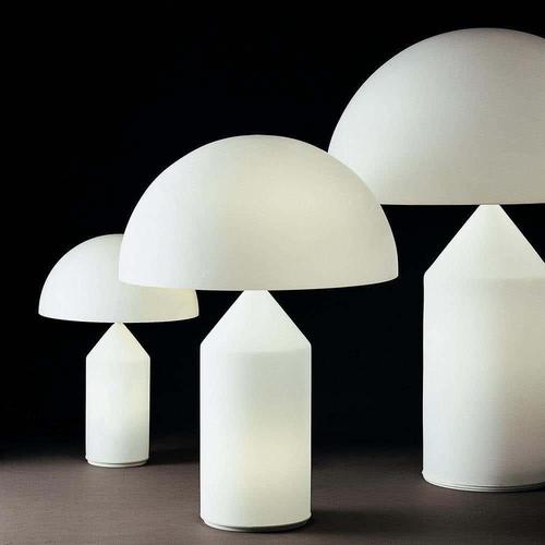 Atollo Glass Table Lamps by Vico Magistretti for Oluce, Set of 2 For Sale - Image 6 of 8