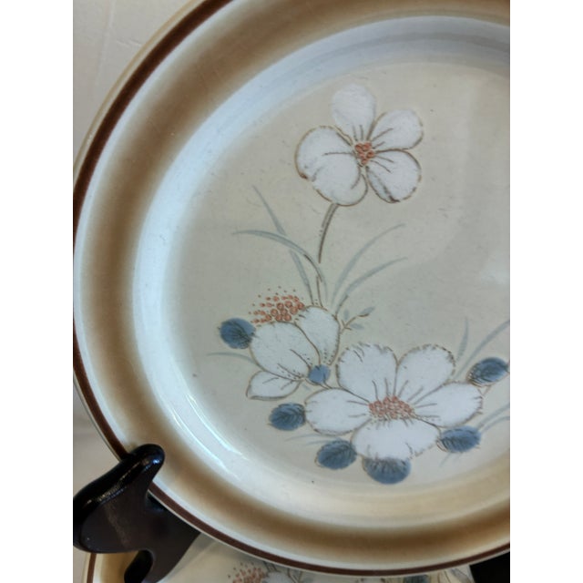 Mid 20th Century Hearthside Water Colors Japanese Stoneware Salad Plates, Set of 4 For Sale - Image 4 of 9