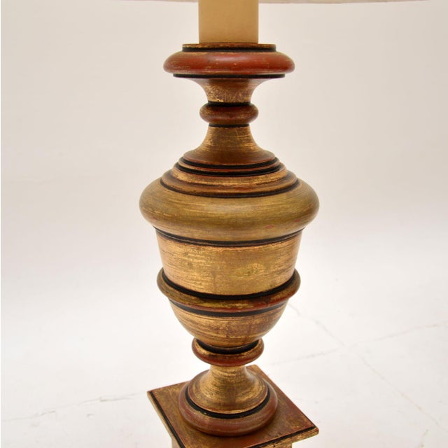 Vintage Gilt Wood Table Lamps, 1930s, Set of 2 For Sale - Image 10 of 13