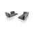 Roro Corner Couch in Leather Grey from Brühl, Set of 2 For Sale - Image 6 of 13