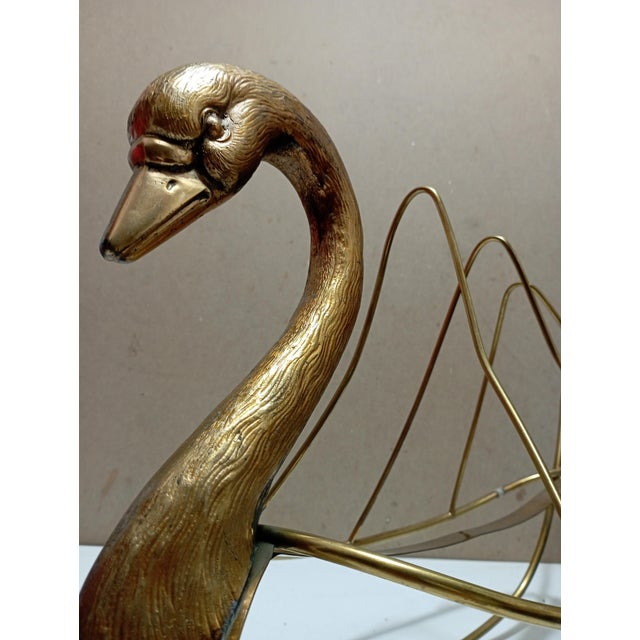 Gold Swan Magazine Holder from Maison Jansen For Sale - Image 8 of 18
