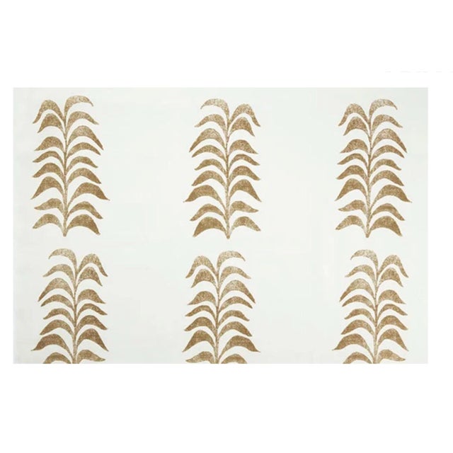 Heather chadduck grande frond in caramel linen fabric- 2 yards