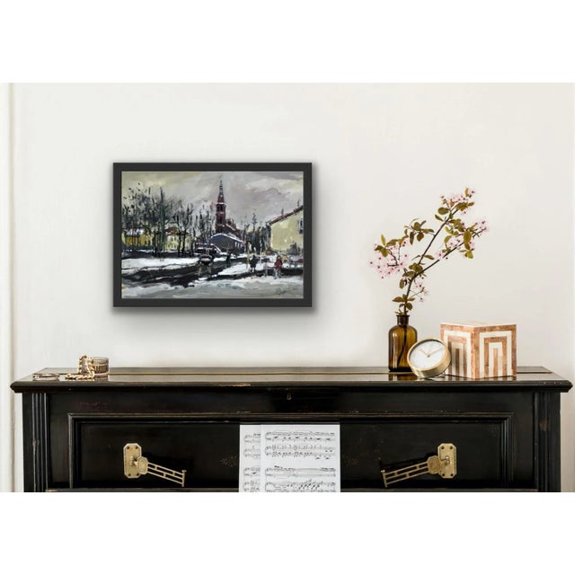 2000 - 2009 Magdalena Spasowicz, Landscape (New Town), Acrylic on Cardboard, 2006 For Sale - Image 5 of 6